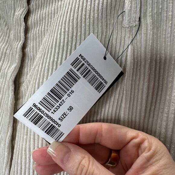 NWT Brunello Cucinelli Oversize Sand Beige Front Pleat Wide Leg Corduroy Pant 14 - Picture 4 of 16